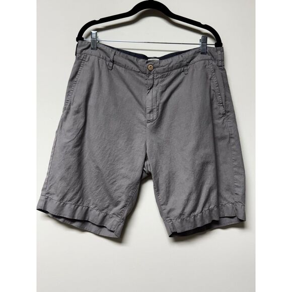 FAHERTY Linen/Cotton Blend Gray Shorts, Sz 34 - Picture 1 of 9